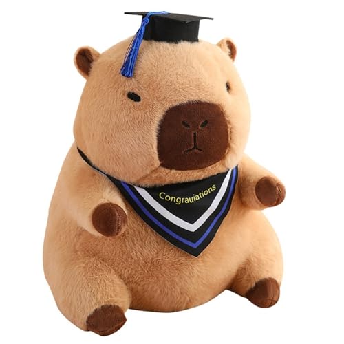 WORTA Capybara-Plüschtier for Schulabschluss, Süßes Capybara-Kuscheltier Weiches Plüschtier Geschenk for Jungen Mädchen Studenten Freunde(Blue,40CM/15.7IN) von WORTA