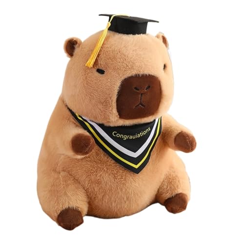 WORTA Capybara-Plüschtier for Schulabschluss, Süßes Capybara-Kuscheltier Weiches Plüschtier Geschenk for Jungen Mädchen Studenten Freunde(Yellow,30CM/11.8IN) von WORTA