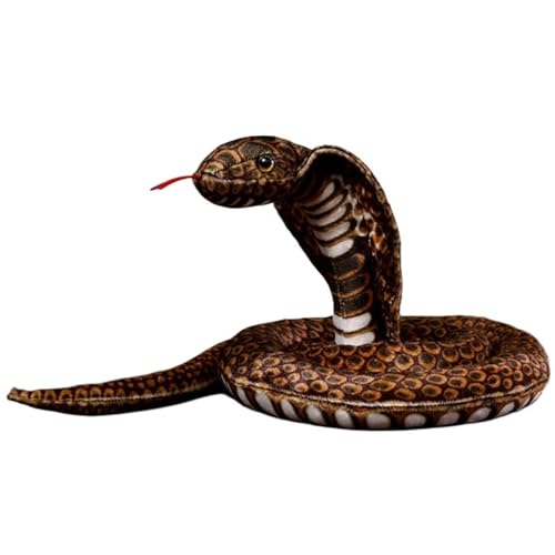 WORTA Cobra-Plüschtier, Realistische Cobra-Parodie-Spielzeuge for Streich-Requisiten Party-Dekorationen(Brown,110CM/43IN) von WORTA