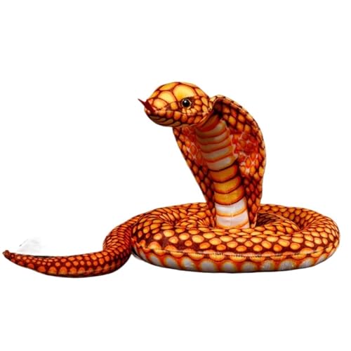 WORTA Cobra-Plüschtier, Realistische Cobra-Parodie-Spielzeuge for Streich-Requisiten Party-Dekorationen(Orange,170CM/67IN) von WORTA