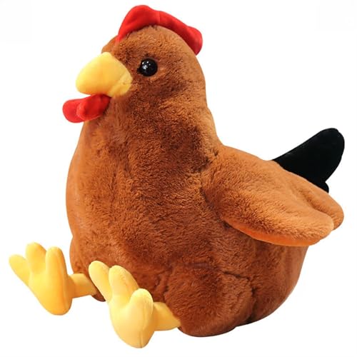 WORTA Huhn-Plüschtier, Lustiges Umarmendes Küken-Plüschtier Stofftier Spielzeug Geschenk for Mädchen Und Jungen Geburtstag Weihnachten(Brown,30CM/12IN) von WORTA