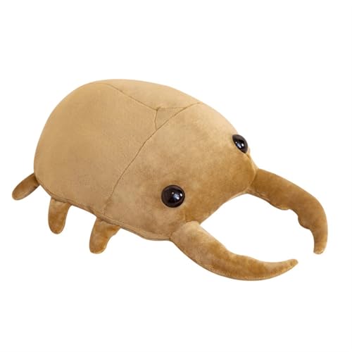 WORTA Käfer-Plüschtier, Lebensechter Käfer Kuscheltier Weiches Plüschkissen Geschenk for Jungen Und Mädchen Halloween-Sofa-Dekoration(Beige,50CM/19.6IN) von WORTA