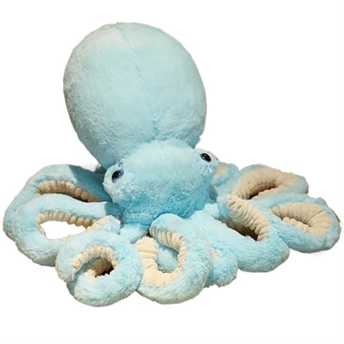 WORTA Kuscheltiere Oktopus Plüsch, Süßes Meereskrake-Plüschtier Interessantes Spielzeuggeschenk for Kindergeburtstag Mädchen Jungen Valentinstag(Blue,30CM/11.8IN) von WORTA