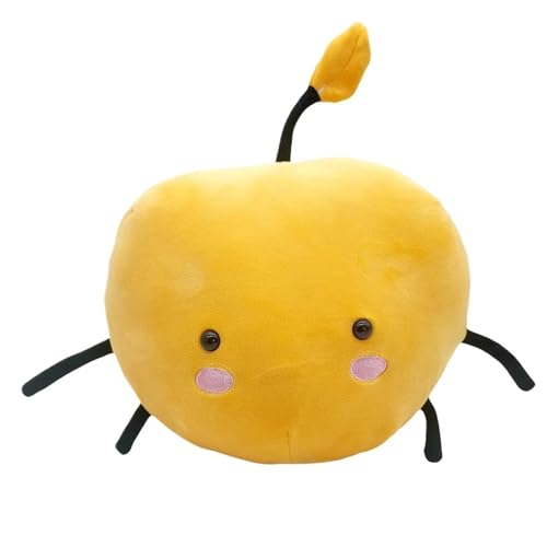 WORTA Niedliches Stardews Junimos Plüschtier, Kawaii Figur Kuscheltiere Molliges Plüschkissen Geschenke for Jungen Mädchen Fans Heimdekoration(Yellow JUNIMO) von WORTA