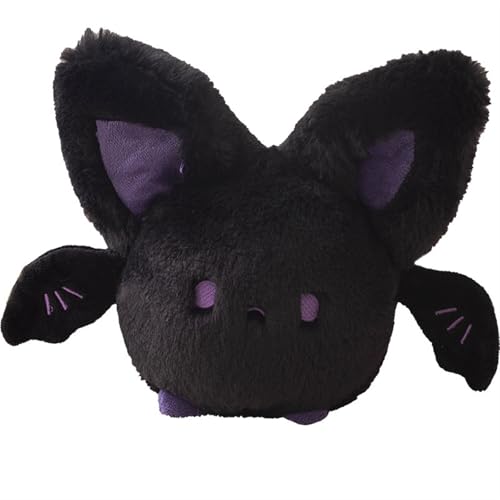 WORTA Süßes Fledermaus Weiches, Kawaii Fledermaus Stofftier Plüsch Kuscheliges Plüschgeschenk for Kinder Halloween Weihnachten(Black) von WORTA