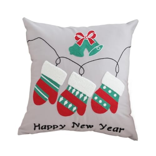 WOSHIXIAOKEAI Heimkissen Cartoon Weihnachten Dekorative Kissen Wohnzimmer Sofa Dekorative Kissen Schlafzimmer Sofa Kissen Urlaub Kissen Kissen(D) von WOSHIXIAOKEAI