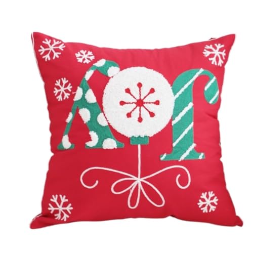 WOSHIXIAOKEAI Heimkissen Cartoon Weihnachten Dekorative Kissen Wohnzimmer Sofa Dekorative Kissen Schlafzimmer Sofa Kissen Urlaub Kissen Kissen(Red) von WOSHIXIAOKEAI