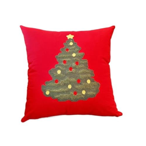 WOSHIXIAOKEAI Heimkissen Das Mit Einem Handtuch Bestickte Kissen Im Weihnachtsstil Wärmt Die Festliche Atmosphäre Zu Hause, Schlafzimmer, Sofa, Dekorative Kissen Kissen(B) von WOSHIXIAOKEAI