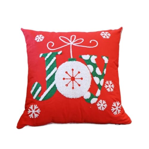 WOSHIXIAOKEAI Heimkissen Das Mit Einem Handtuch Bestickte Kissen Im Weihnachtsstil Wärmt Die Festliche Atmosphäre Zu Hause, Schlafzimmer, Sofa, Dekorative Kissen Kissen(C) von WOSHIXIAOKEAI