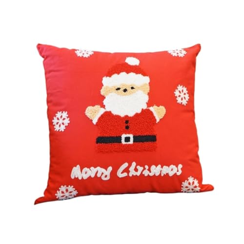 WOSHIXIAOKEAI Heimkissen Das Mit Einem Handtuch Bestickte Kissen Im Weihnachtsstil Wärmt Die Festliche Atmosphäre Zu Hause, Schlafzimmer, Sofa, Dekorative Kissen Kissen(D) von WOSHIXIAOKEAI