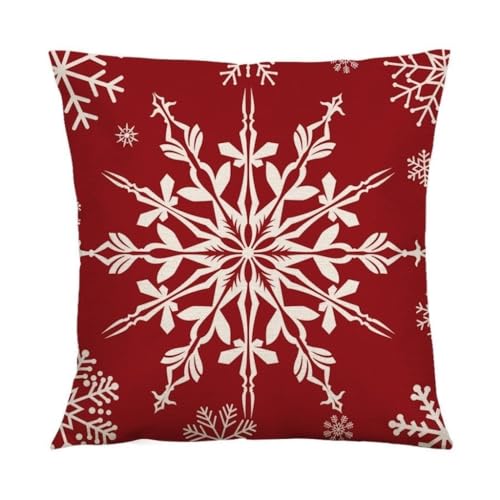 WOSHIXIAOKEAI Heimkissen Französischer Samt-Kissenbezug Mit Weihnachtsmann Und Elch, for Urlaub, Zuhause, Sofa, Schlafzimmer, Dekoration, Büro, Sofa-Kissenbezug Kissen(B,40 * 40cm) von WOSHIXIAOKEAI