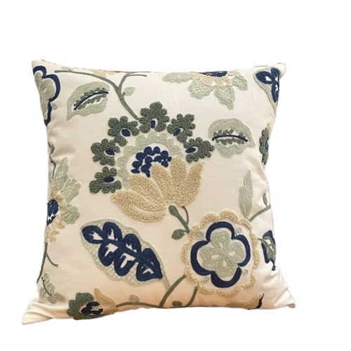 WOSHIXIAOKEAI Heimkissen Nordic Ins Kleine Frische Einfache Stickerei Kissen Bouquet Kissenbezug Wohnzimmer Sofa Kissen Schlafzimmer Kissen Kissen(G) von WOSHIXIAOKEAI