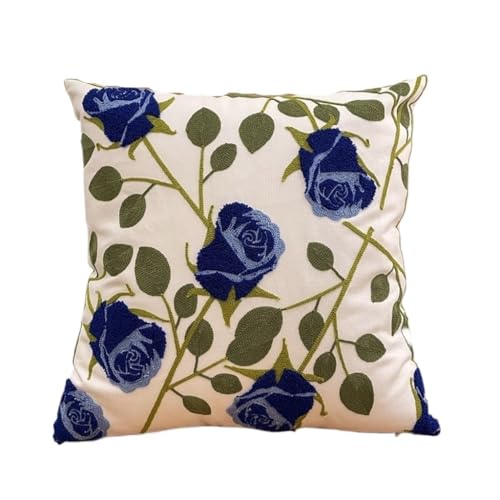 WOSHIXIAOKEAI Heimkissen Nordic Ins Kleine Frische Einfache Stickerei Kissen Bouquet Kissenbezug Wohnzimmer Sofa Kissen Schlafzimmer Kissen Kissen(H) von WOSHIXIAOKEAI