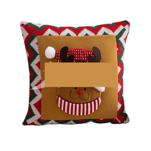 WOSHIXIAOKEAI Heimkissen Weihnachten Dreidimensionaler Kissenbezug Niedlicher Schneemann Dekoration Zuhause Schlafzimmer Wohnzimmer Sofakissen Kissen Kissen(Brown) von WOSHIXIAOKEAI