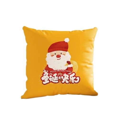 WOSHIXIAOKEAI Heimkissen Weihnachten Kissen Cartoon Weihnachten Stil Kissenbezug Wohnzimmer Sofa Büro Auto Kissen Urlaub Geschenk Dekorative Kissen Kissen(G,40X40cm) von WOSHIXIAOKEAI