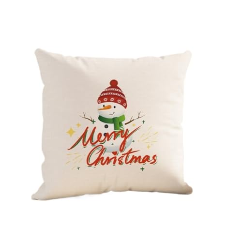 WOSHIXIAOKEAI Heimkissen Weihnachten Kissen Cartoon Weihnachten Stil Kissenbezug Wohnzimmer Sofa Büro Auto Kissen Urlaub Geschenk Dekorative Kissen Kissen(H,40X40cm) von WOSHIXIAOKEAI