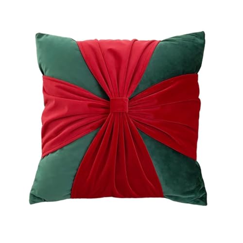 WOSHIXIAOKEAI Heimkissen Weihnachten Urlaub Dekorative Kissen Flanell Schleife Sofa Kissenbezug Kissenbezug Wohnzimmer Dekorative Kissen Kissen(D) von WOSHIXIAOKEAI