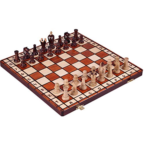 Schachspiel Massivholz Schachspiel Klappbares tragbares Schachbrett Schachspiel im europäischen Stil Handgefertigtes internationales Schachspiel aus Holz Internationales Schach Schach Schach von WOTZOV