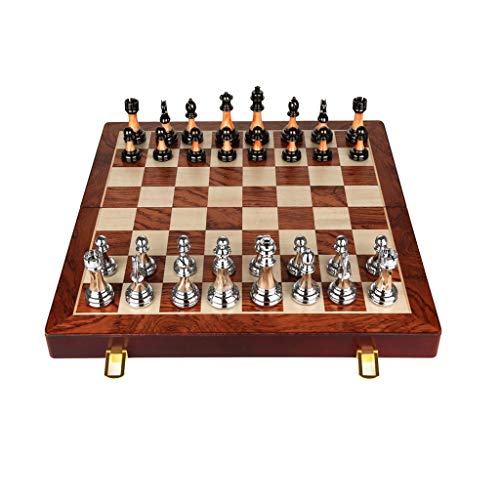 Schachspiel Schach High-End-Box-Set Massivholz Klappschachbrett Imitation Jade Schachfiguren Western fors Internationales Schach Schach Schach von WOTZOV