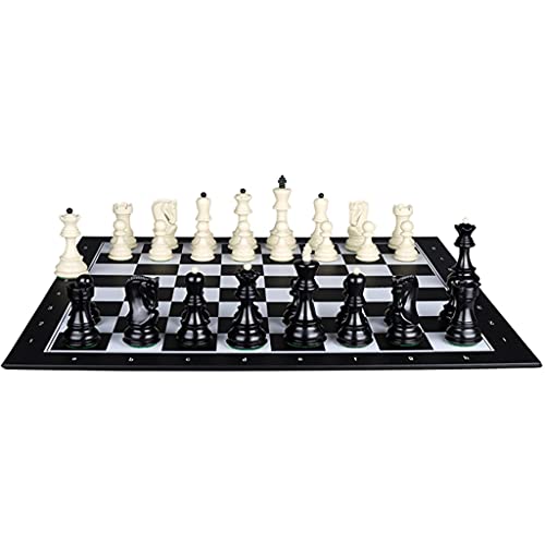 Schachspiel Schachset mit klappbarem Schachbrett und gewichteten Schachfiguren Schachbrettspiel für 's Days 19x19in Internationales Schach Schach Schach von WOTZOV