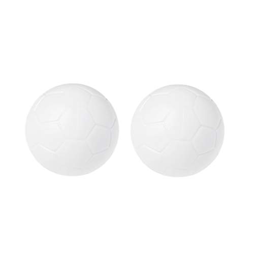 WOURRD 2 PCs Tischfußball Fußbälle Ersatz White Soccer Bälle Harz Fußball Indoor Offizieller Tischplattenspielball von WOURRD