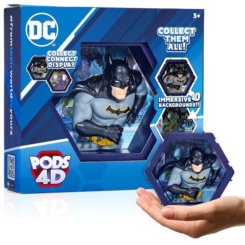 PODS 4D DC Batman | Einzigartige, miteinander verbundene Sammelboble-Kopf-Figur, die aus ihrer Welt in Ihre | ausbricht | Wand- oder Regalanzeige | DC Spielzeug und Geschenke | Serie 1 Nr. 417 von WOW! PODS