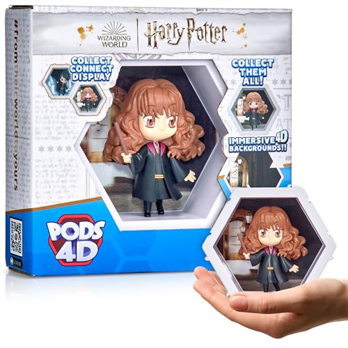 PODS 4D Harry Potter Hermione | Einzigartige verbindbare Sammelfigur mit Wackelkopf, die aus ihrer Welt in Ihre platzt, Wand- oder Regaldisplay | Harry Potter Spielzeug und Geschenke | Serie 1 Nr. 419 von WOW! PODS