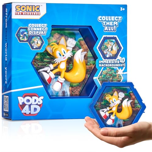 WOW! PODS 4D Tails| Einzigartige verbindbare Wackelfigur zum Sammeln, die aus ihrer Welt in Ihre platzt, Wand- oder Regaldisplay | Sonic Toys and Gifts | Serie 1 Nr. 480 von WOW! PODS