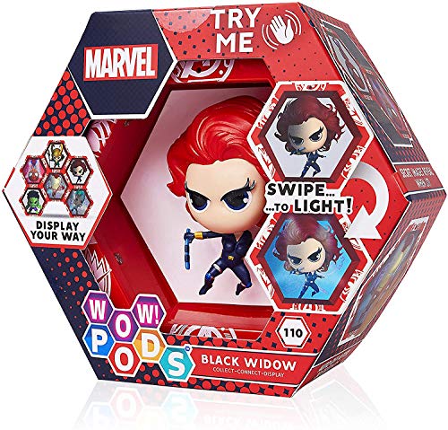 WOW! PODS Avengers Figuren - Black Widow Figur Sammelspielzeug Avengers Fanartikel Offizielle Marvel Legends Superhelden Leuchtende Wackelfigur | Marvel Fanartikel von WOW! PODS