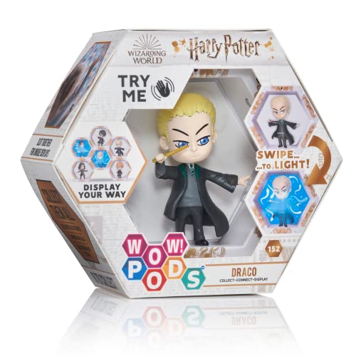 WOW! PODS Harry Potter Wizarding World beleuchtete Wackelkopf-Figur Serie 2 | Offizielles Sammlerstück Spielzeug - Draco Malfoy mit Mystery Light Reveal | Sammeln Sie Verbinden und Ausstellen von WOW! PODS