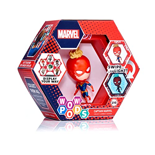 Wow! PODS Marvel Avengers Collection – Captain Marvel Superhero Toys Leuchtende Wackelfigur Offizielles Marvel Sammlerstück Spielzeug & Geschenke Nummer 210 in Serie Mehrfarbig von WOW! PODS