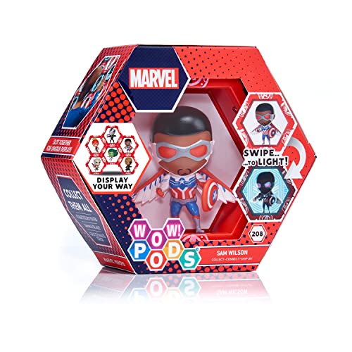 Wow! PODS Marvel Avengers Collection – Sam Wilson | Superhelden-Spielzeug leuchtende Wackelfigur | Offizielles Marvel-Sammelspielzeug und Geschenke | Nummer 208 in Serie von WOW! PODS