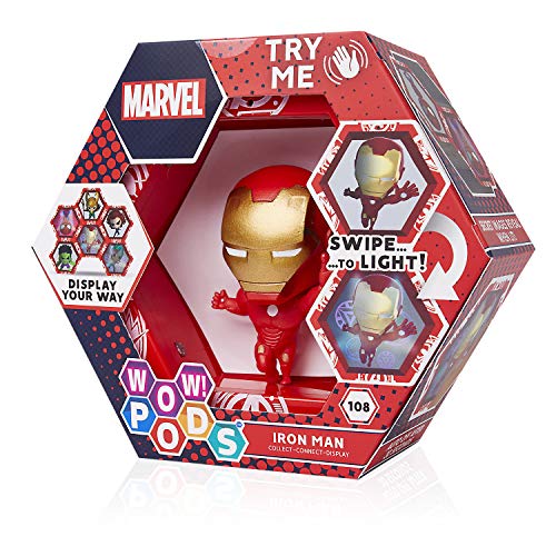 WOW! PODS Avengers Figuren - Iron Man | Avengers Fanartikel Offizielle Marvel Legends Superhelden Leuchtende Wackelfigur | Marvel Fanartikel Sammelspielzeug von WOW! PODS