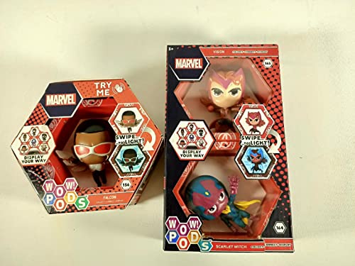 Wow! PODS Avengers Collection – Falcon | Superhelden-beleuchtete Wackelkopf-Figur | Offizielles Marvel-Sammelspielzeug & Geschenke von WOW! PODS