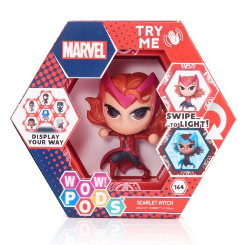 Wow! PODS Avengers Collection – Scarlet Witch | Superhelden-Figur mit Wackelkopf | Offizielles Marvel Sammelspielzeug & Geschenke von WOW! PODS