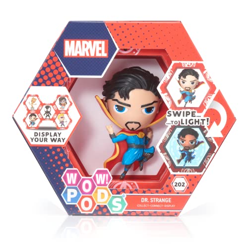 Wow! PODS Marvel Avengers Collection – Dr. Strange | Superhelden-beleuchtete Wackelkopf-Figur | Offizielles Marvel-Sammelspielzeug & Geschenke | Nummer 200 in Serie, blau von WOW! PODS