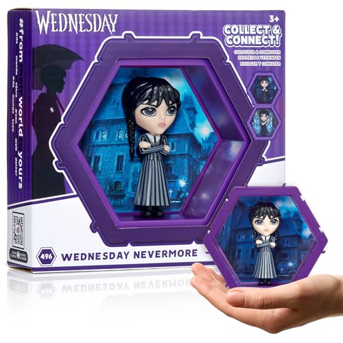 WOW! PODS 4D Wednesday Nevermore Uniform | Anschließbare, sammelbare Wackelkopffigur, die aus ihrer Welt in Deine Welt platzt | Wand- oder Regaldisplay | Wednesday Addams Spielzeug und Geschenke von WOW! PODS