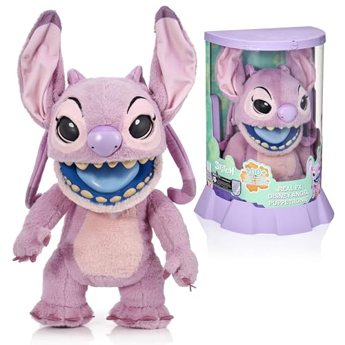 WOW! STUFF: RealFX Disney Lilo & Stitch Engel-Puppe, 45,7 cm, Animatronic-Plüsch, über 100 Action- und Sound-Kombinationen, Sieht realistisch aus, klingt realistisch, ab 6 Jahren von WOW! STUFF