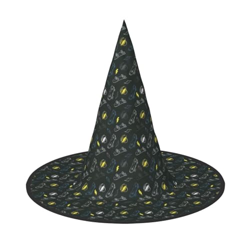 WOmeng Graffiti Skateboard Print Halloween Hexenhut Karneval Kostüm Zubehör Faltbare Leichte Kappe Festivals WOmeng Graffiti Skateboard Print Halloween Hexenhut Karneval Kostüm Zubehör Faltbare Leichte Kappe Festivals von WOmeng