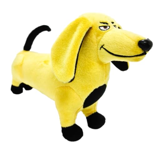 WP Merchandise - Gelber Hund Dackel Barker weiches Plüschtier, 33 cm (Stofftierspielzeug | Geschenke für Kinder | Für jedes Alter) von WP Merchandise