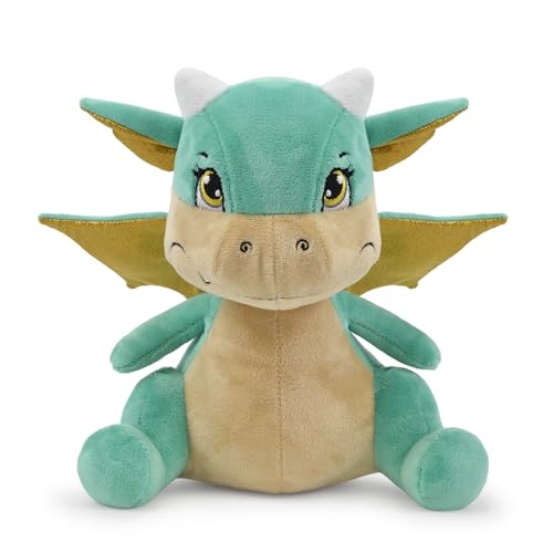 WP Merchandise - Grüner Drache Lola weiches Plüschtier, 22 cm (Stofftierspielzeuge - Geschenke für Kinder - für jedes Alter) von WP Merchandise