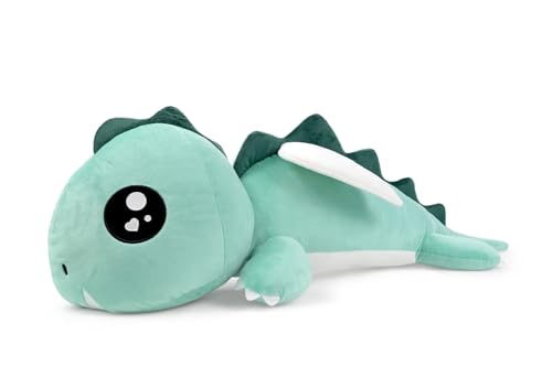 WP Merchandise - Huggy Dragon Mia weiches Plüsch-Dekokissen, 91 cm (Stofftierspielzeuge | Geschenke für Kinder & Erwachsene | Für alle Altersgruppen) von WP Merchandise