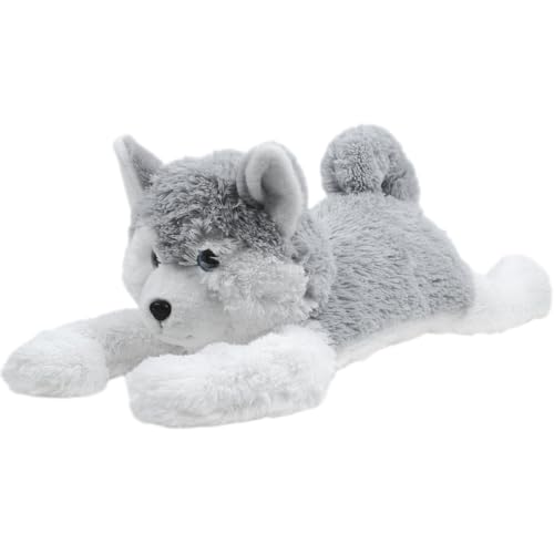 WP Merchandise - Huggy Husky Dog Lori weiches Plüschtier Dekokissen 77 cm (Stofftierspielzeug | Geschenke für Kinder & Erwachsene | Für alle Altersgruppen) von WP Merchandise