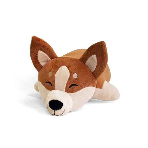 WP Merchandise - Hund Corgi Emma weiches Plüschtier Dekokissen 48 cm (Stofftierspielzeug | Geschenke für Kinder & Erwachsene | Für jedes Alter) von WP Merchandise