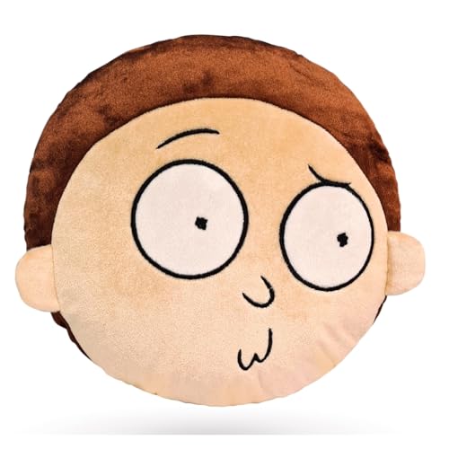 WP Merchandise - RICK AND MORTY - Morty Smith Gesicht Dekokissen 36 cm (Plüsch weiches Wurfkissen) von WP Merchandise