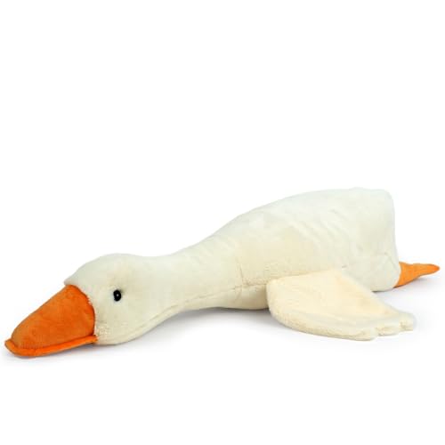 WP Merchandise - White Goose Fredy weiches dekoratives Plüschtierkissen, 78 cm (Stofftierspielzeuge | Geschenke für Kinder & Erwachsene | Für alle Altersgruppen) von WP Merchandise