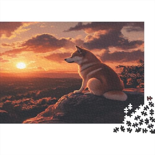 Akita Hund Puzzle 1000 Teile Puzzle Für Erwachsene Und Kinder Ab 14 Jahren Puzzel 1000pcs (75x50cm) von WQIRALFEX