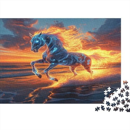 Fine Pferd Puzzlespiel 1000 Teile Puzzle Für Erwachsene Und Kinder Ab 14 Jahren, Puzzle-Motiv Erwachsenen Puzzlespiel Puzzel 1000pcs (75x50cm) von WQIRALFEX