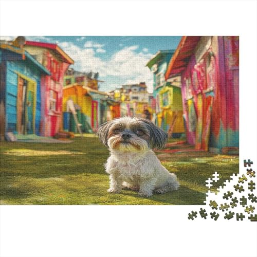 Shih Tzu. Puzzlespiel 1000 Teile Puzzle Für Erwachsene Und Kinder Ab 14 Jahren, Puzzle-Motiv Erwachsenen Puzzlespiel Puzzel 1000pcs (75x50cm) von WQIRALFEX