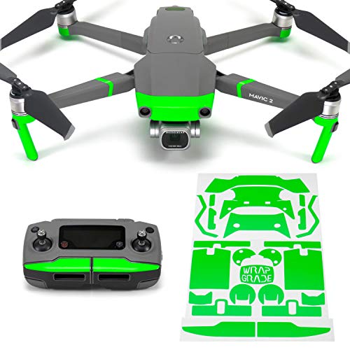 WRAPGRADE Skin kompatibel mit DJI Mavic2 | Accent Color (NEON Green) von WRAPGRADE